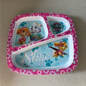 Zak Designs Paw Patrol Divided Plate with Skye Design